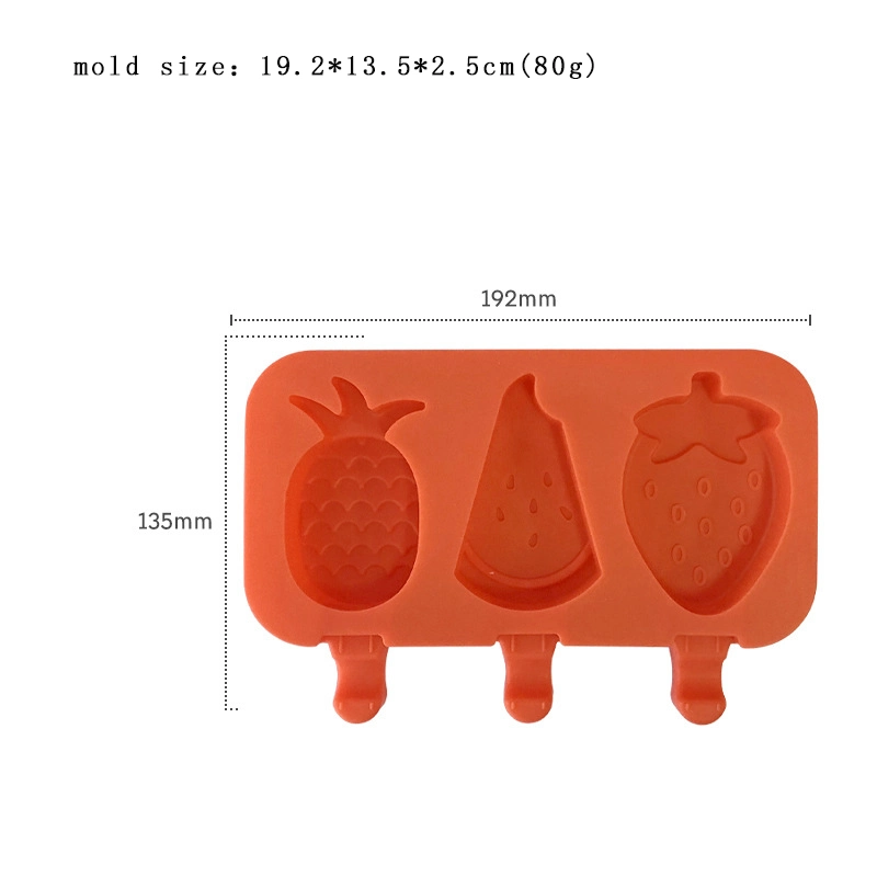 3D Fruit Shape Ice Cream Ice Cream Silicone Moulds